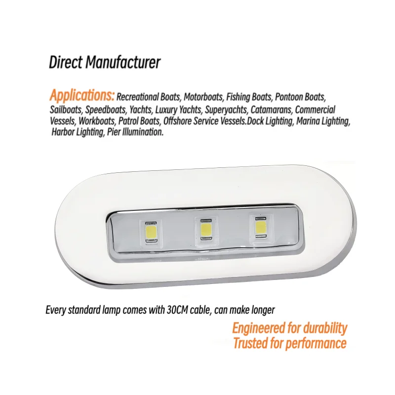 3W LED Courtesy Light 12V 24V Boat Marine 316 Stainless Steel Waterproof Deck Step Light for Yacht Interior Lighting
3W LED Courtesy Light 12V 24V Boat Marine 316 Stainless Steel Waterproof Deck Step Light for Yacht Interior Lighting