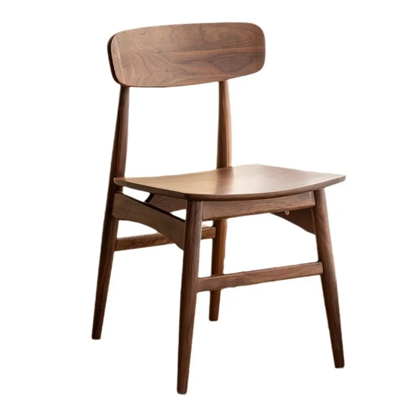 Chair Black walnut, simple family dining chair, solid wood back book chair, modern Nordic Japanese chair
Chair Black walnut, simple family dining chair, solid wood back book chair, modern Nordic Japanese chair