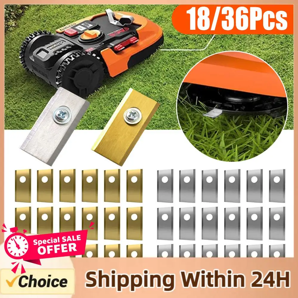 18/36PCS Blades Replacement Stainless Steel Lawn Mower Cutting Blade Set Robotic Lawn Mowers Replacement for Worx Landroid
18/36PCS Blades Replacement Stainless Steel Lawn Mower Cutting Blade Set Robotic Lawn Mowers Replacement for Worx Landroid