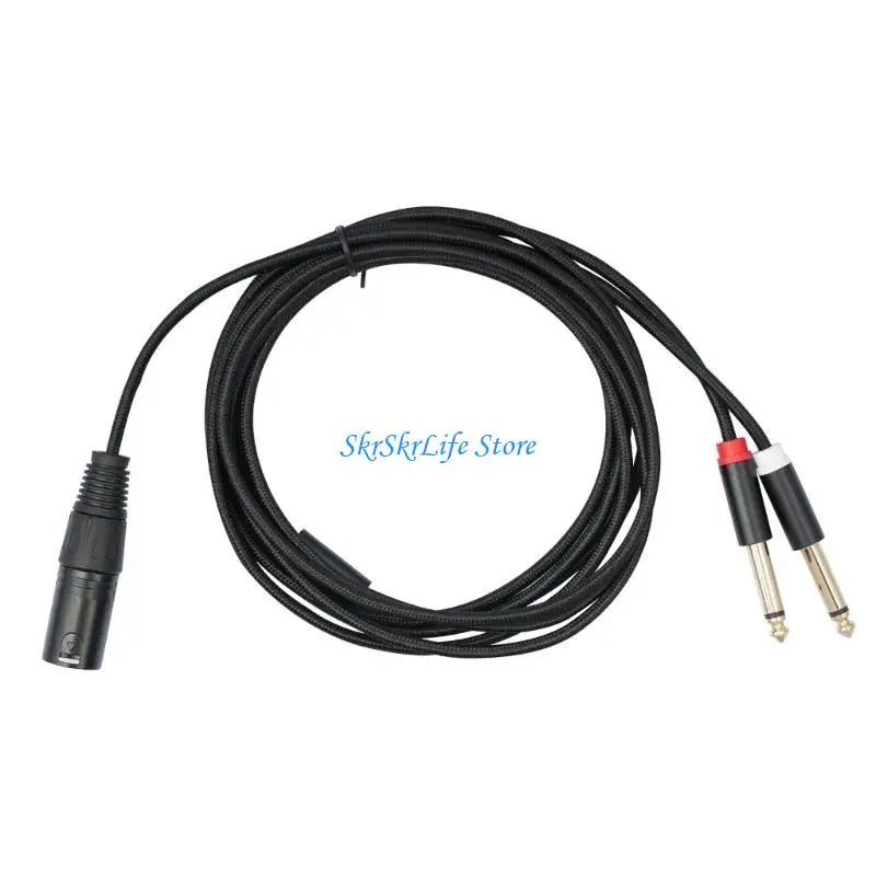 E65E Male 3Pin to 6.35mm 1/4inch Mono Male Music Y Splitters Cable, 2x6.35mm 1/4" to 3Pin Stereo Music Adapters Cable
E65E Male 3Pin to 6.35mm 1/4inch Mono Male Music Y Splitters Cable, 2x6.35mm 1/4" to 3Pin Stereo Music Adapters Cable
