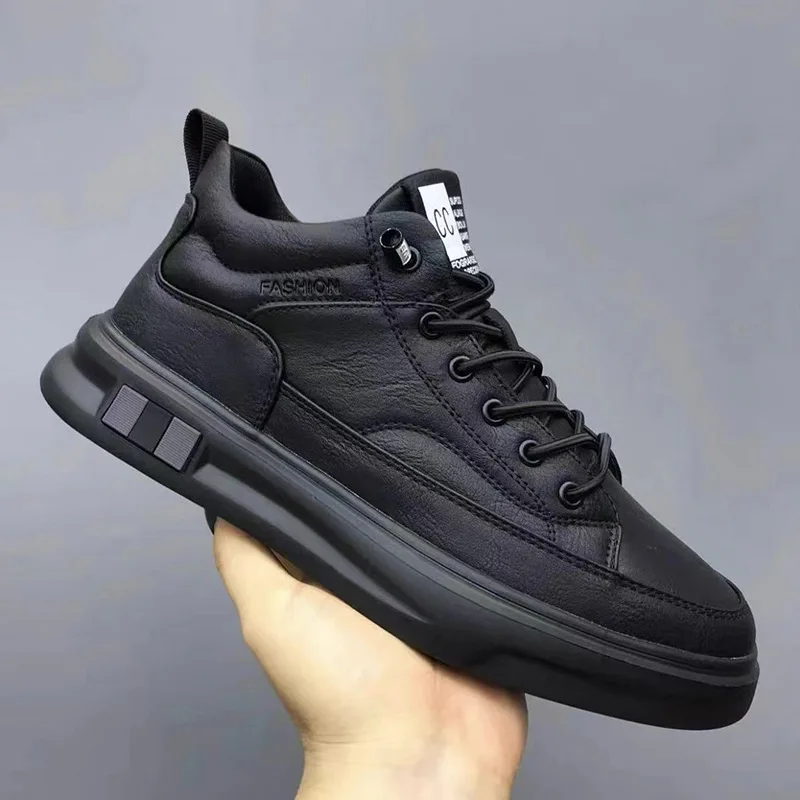 Men's Mid-Cut Black Casual Shoes 2026 Autumn Fashionable round Toe Warmth EVA Insole Leather Splicing Leather Shoes
Men's Mid-Cut Black Casual Shoes 2026 Autumn Fashionable round Toe Warmth EVA Insole Leather Splicing Leather Shoes