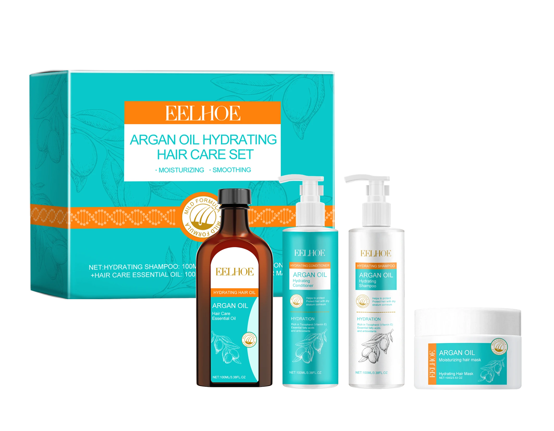Moroccan Argan Oil Hair Care Set for Dry Frizzy Hair - Natural Moisturizing & Strengthening Shampoo + Conditioner
Moroccan Argan Oil Hair Care Set for Dry Frizzy Hair - Natural Moisturizing & Strengthening Shampoo + Conditioner
