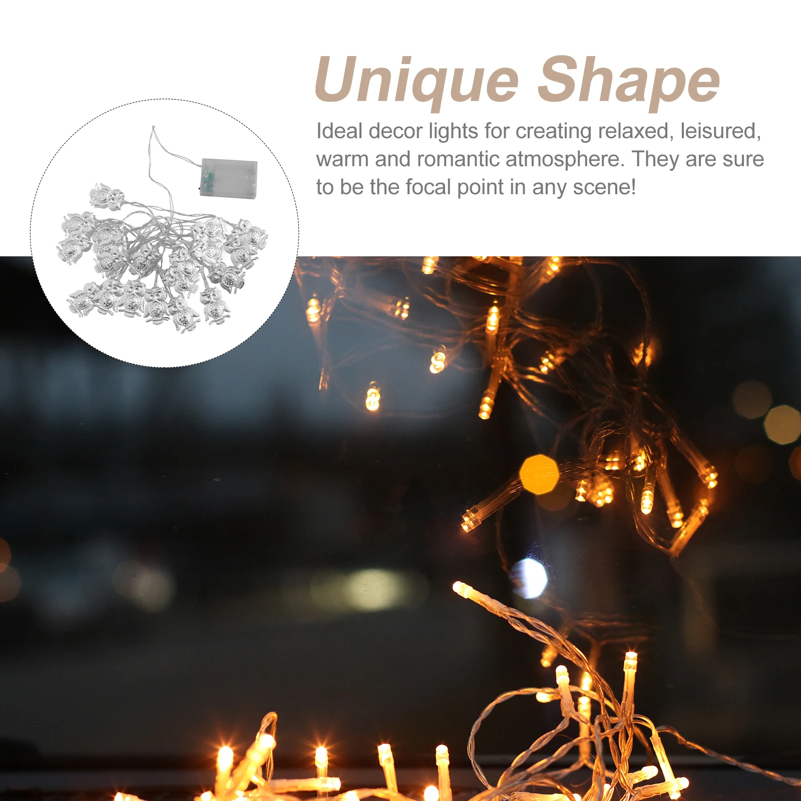 Owl Design LED Operated String Lights Warm White Decorative Lamp for Halloween Wedding Bedroom Lamp String
Owl Design LED Operated String Lights Warm White Decorative Lamp for Halloween Wedding Bedroom Lamp String