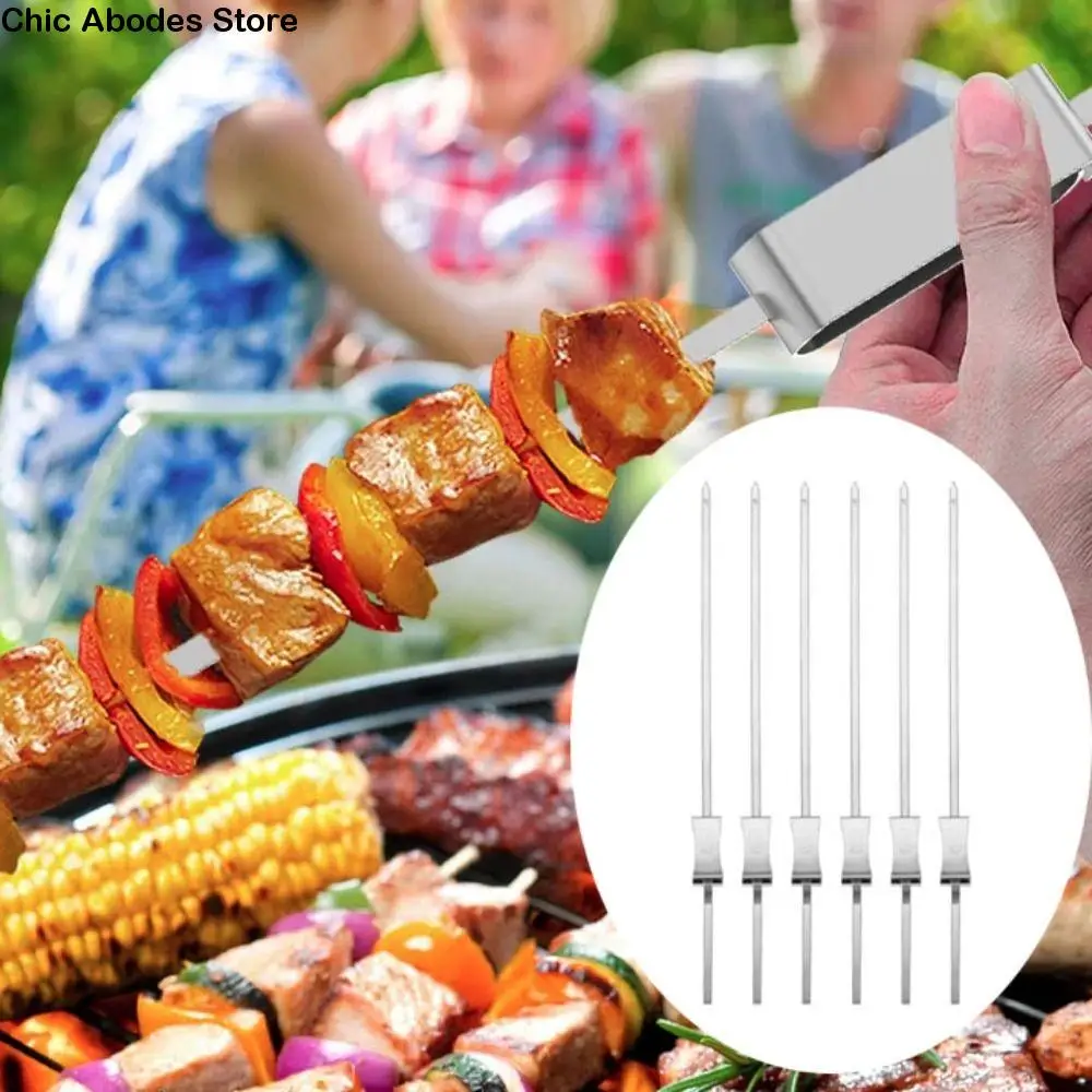 6Pcs Portable Stainless Steel Grill Skewers Push Design Reusable BBQ Stick Semi-automatic Barbecue Skewer Camping
6Pcs Portable Stainless Steel Grill Skewers Push Design Reusable BBQ Stick Semi-automatic Barbecue Skewer Camping