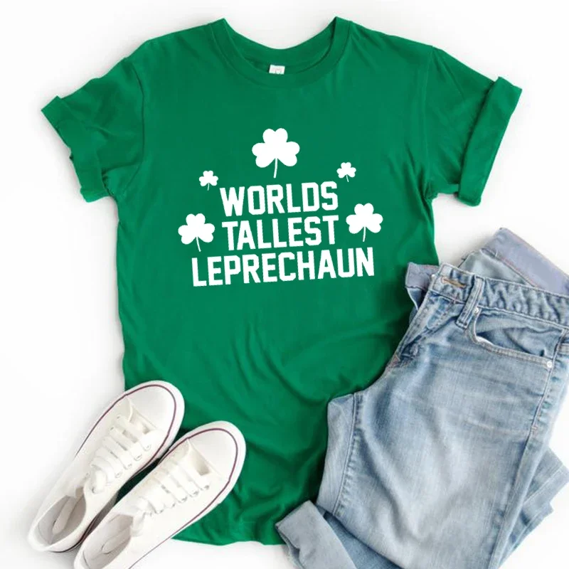 World Tallest Patrick's Day T-Shirt Irish Ireland Aesthetic Clothes Graphic Tee Shamrock Streetwear Women Top Irish Shirt
World Tallest Patrick's Day T-Shirt Irish Ireland Aesthetic Clothes Graphic Tee Shamrock Streetwear Women Top Irish Shirt