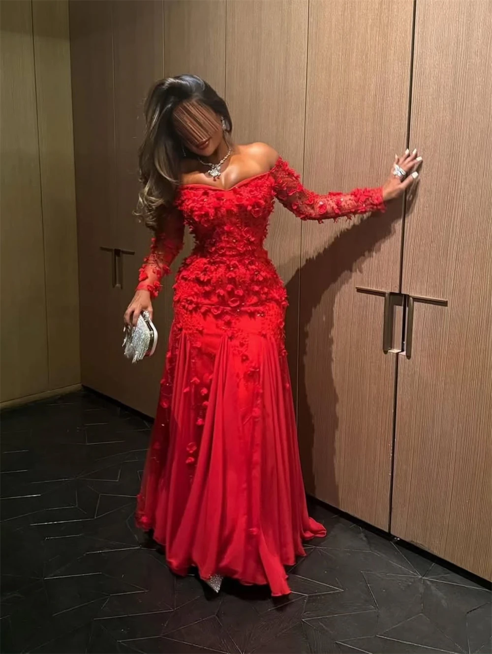 Customized Simple Red Chiffon Evening Dress Elegant Boat Neck Long Sleeves Party Dresses Soft Straight Appliques Celebrity Gowns
Customized Simple Red Chiffon Evening Dress Elegant Boat Neck Long Sleeves Party Dresses Soft Straight Appliques Celebrity Gowns