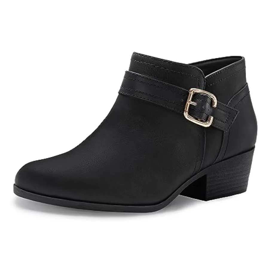 Athlefit Women's Chunky Low Heel Ankle Boots Classic Pointed Toe Side Zipper Booties
Athlefit Women's Chunky Low Heel Ankle Boots Classic Pointed Toe Side Zipper Booties
