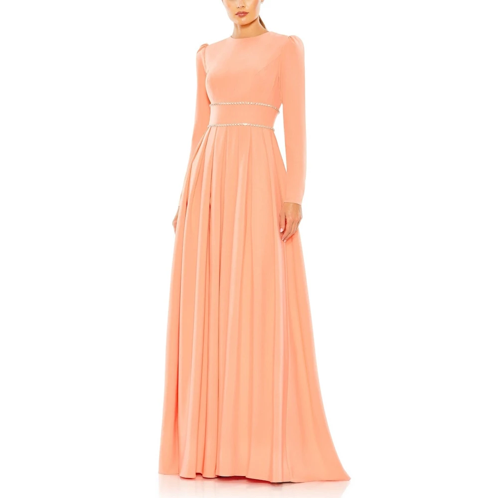 ROSELLA Pink-orange O Neck Formal Occasion Gown Rhinestones Gala Dresses Floor Length Pleated A Line 2023 Haute Couture Dress
ROSELLA Pink-orange O Neck Formal Occasion Gown Rhinestones Gala Dresses Floor Length Pleated A Line 2023 Haute Couture Dress