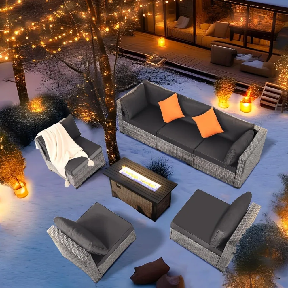 7 Piece Outdoor Wicker Patio Furniture Set, Rattan Sectional Sofa Couch, Patio Conversation Set with Cushion, Customized
7 Piece Outdoor Wicker Patio Furniture Set, Rattan Sectional Sofa Couch, Patio Conversation Set with Cushion, Customized