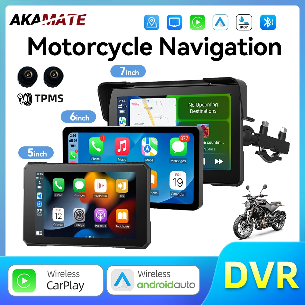 5/6/7 inch Motorcycle CarPlay Screen Wireless Android Auto Navigation IPS Touch Screen Portable Waterproof Display Bluetooth 5.0
5/6/7 inch Motorcycle CarPlay Screen Wireless Android Auto Navigation IPS Touch Screen Portable Waterproof Display Bluetooth 5.0