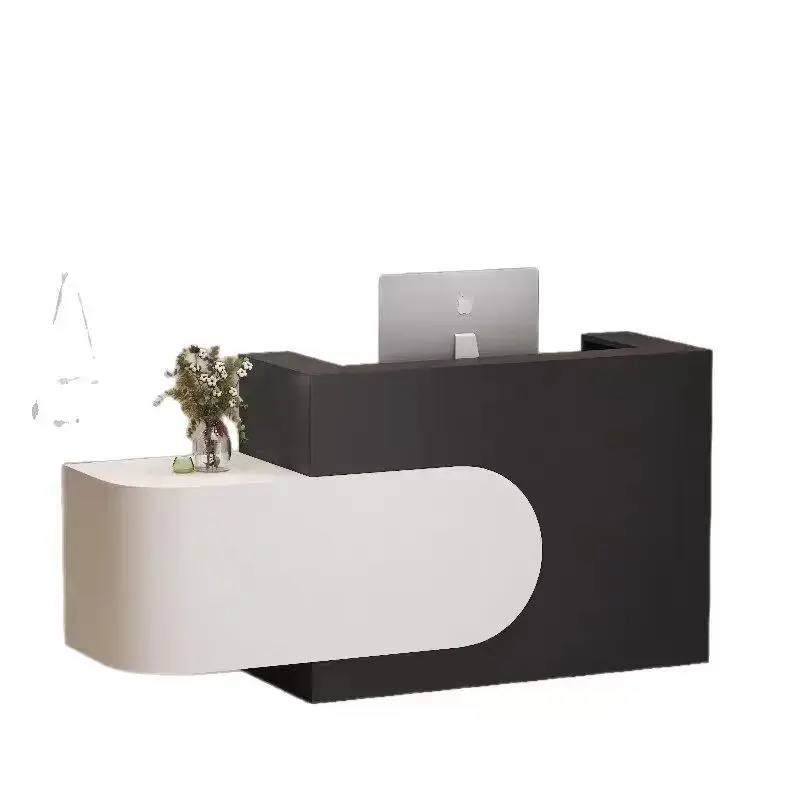 #Shop Reception Modern dark wood reception counter with baffle
#Shop Reception Modern dark wood reception counter with baffle