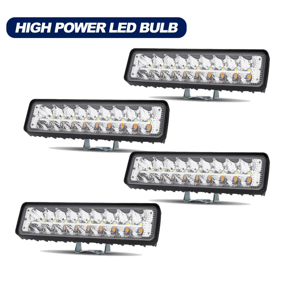 Amber White LIght Bar Work Light High Bright Spotlight 12V 24V Universal Automobile Truck Driving Fog Headlights Driving Lamp
Amber White LIght Bar Work Light High Bright Spotlight 12V 24V Universal Automobile Truck Driving Fog Headlights Driving Lamp
