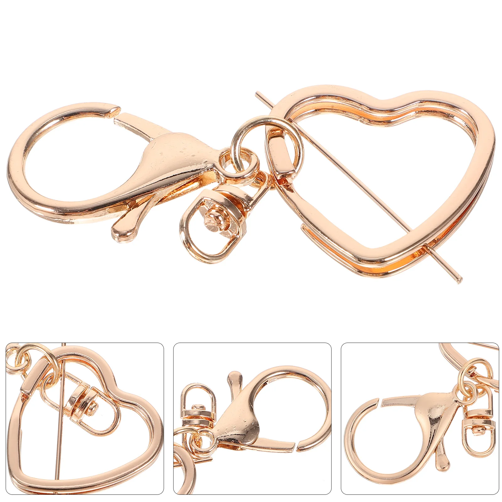 10pcs Heart Shaped Lobster Buckle Key Ring Bag Pendant Gold Heart Keychains Festival Gifts Party Decorations Metal Rings
10pcs Heart Shaped Lobster Buckle Key Ring Bag Pendant Gold Heart Keychains Festival Gifts Party Decorations Metal Rings
