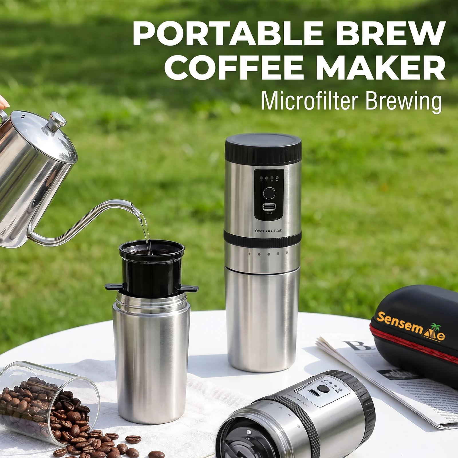 Portable Electric Coffee Grinder Maker USB Stainless Steel Coffee Dripper for Camping Travel Outdoor Pour Over Espresso Machine
Portable Electric Coffee Grinder Maker USB Stainless Steel Coffee Dripper for Camping Travel Outdoor Pour Over Espresso Machine
