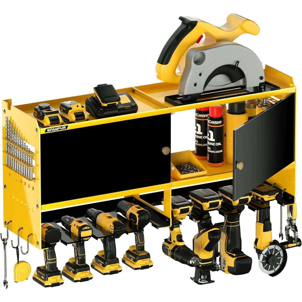 Power Tool Organizer Wall Mount, Garage Storage Cabinet with Doors and Shelves, Metal Storage Tool Box, 15 Min Assembly & Max 15
Power Tool Organizer Wall Mount, Garage Storage Cabinet with Doors and Shelves, Metal Storage Tool Box, 15 Min Assembly & Max 15