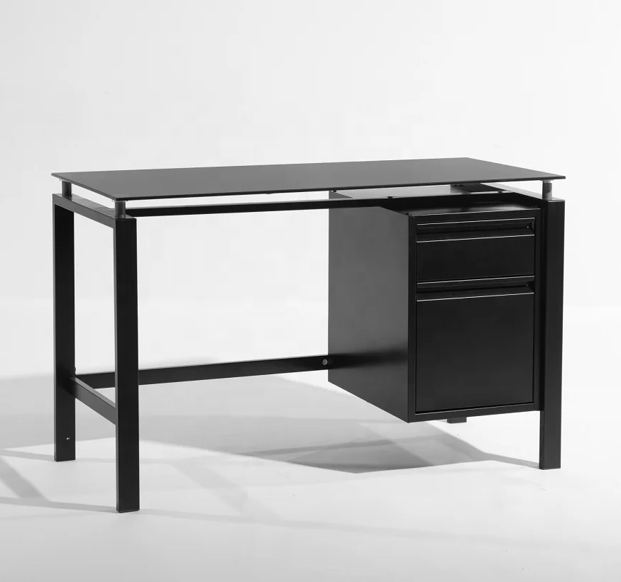Cheap Modern Black Color Glass Top Steel Metal Office Desk
Cheap Modern Black Color Glass Top Steel Metal Office Desk