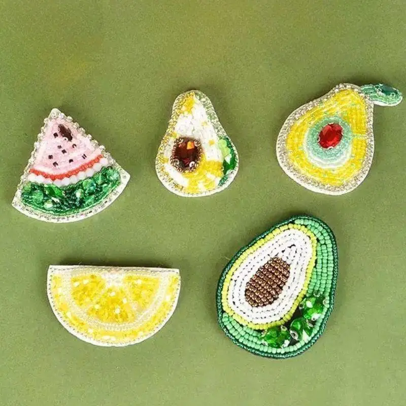 DIY Fruit Sequins Rhinestone Beaded Appliques Patches Handmade Beads Patches Lemon Guava Watermelon Avocado Clothing Accessories
DIY Fruit Sequins Rhinestone Beaded Appliques Patches Handmade Beads Patches Lemon Guava Watermelon Avocado Clothing Accessories