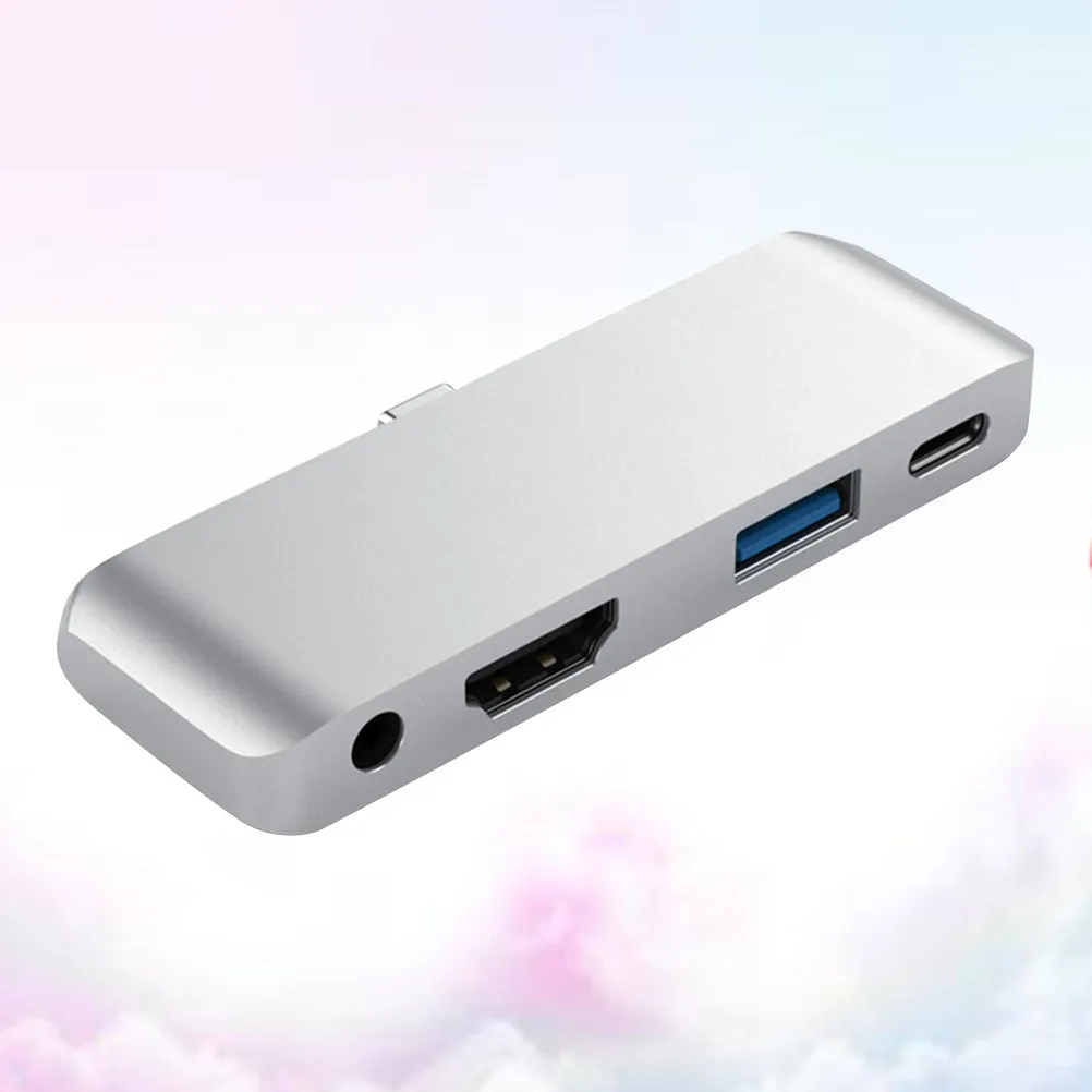 USB C Hub Adapter with 4K Display USB 3.0 Port Pd 30W Fast Charging 3.5mm Audio Jack Compatible Laptop Desktop Wc7366 Silver
USB C Hub Adapter with 4K Display USB 3.0 Port Pd 30W Fast Charging 3.5mm Audio Jack Compatible Laptop Desktop Wc7366 Silver