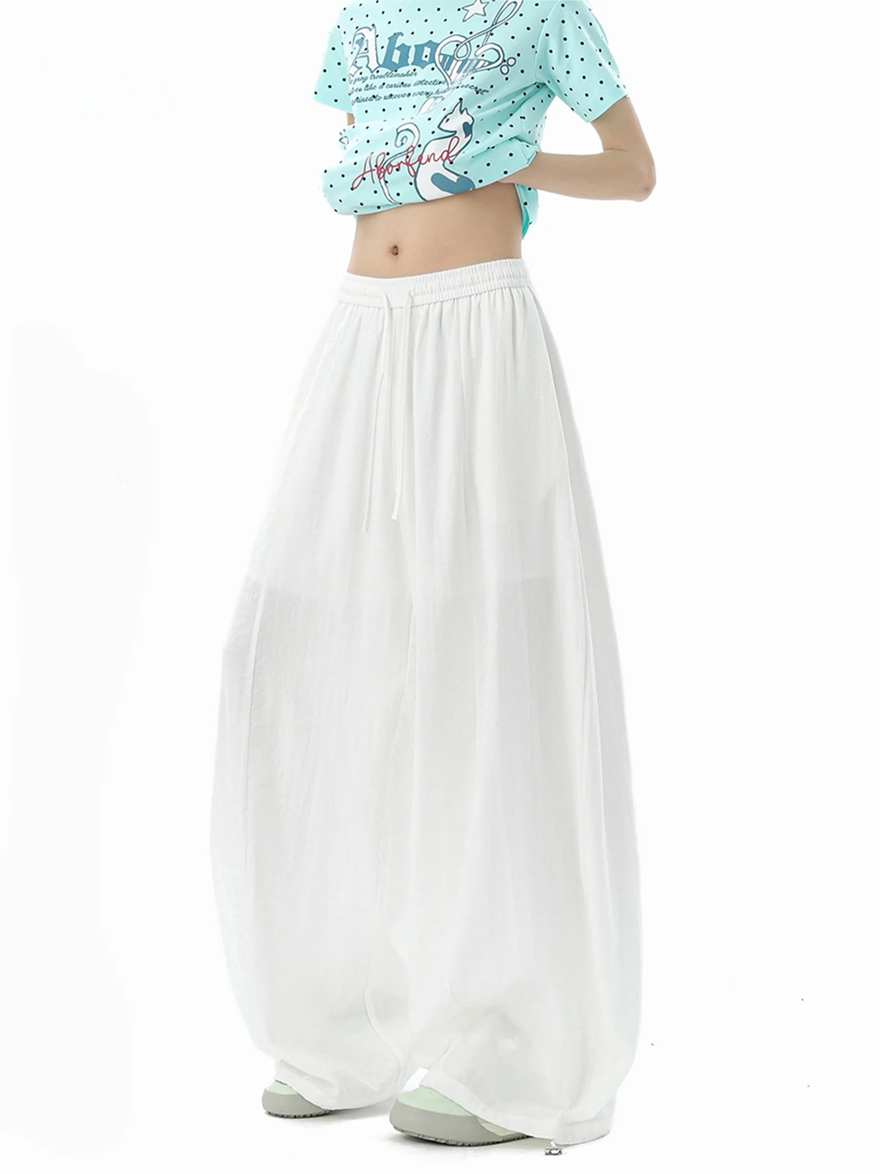 Summer Thin White Linen-Like Wide Leg Pants Women Loose Drapey Floor-Length Casual Pants Lazy Loose Feel Walking Pants
Summer Thin White Linen-Like Wide Leg Pants Women Loose Drapey Floor-Length Casual Pants Lazy Loose Feel Walking Pants