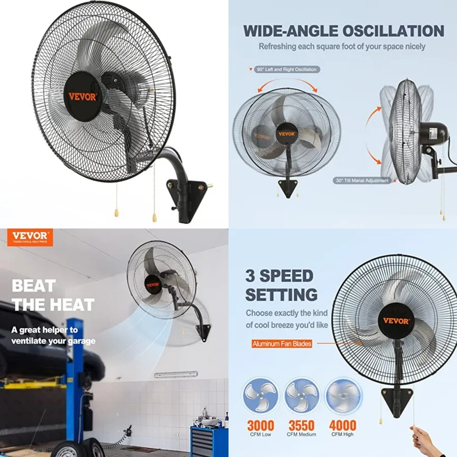Wall Mount Fan, 3-speed High Velocity Max. 4000 CFM dustrial Wall Fan for door, Commercial, Residential, Warehouse, Greenhouse,
Wall Mount Fan, 3-speed High Velocity Max. 4000 CFM dustrial Wall Fan for door, Commercial, Residential, Warehouse, Greenhouse,