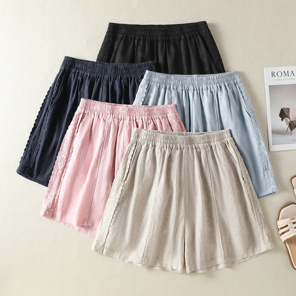 Artistic High Waist Wide Leg Short Pants Women's Casual Cotton Trousers Outdoor Wear Straight Cut Five-Quarter Length Hot Pants
Artistic High Waist Wide Leg Short Pants Women's Casual Cotton Trousers Outdoor Wear Straight Cut Five-Quarter Length Hot Pants