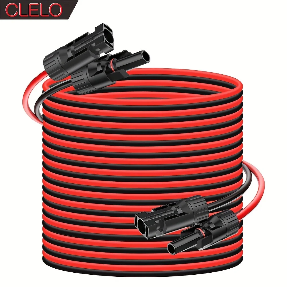 Solar Panel Extension Cable, 30 Feet/ 40 Feet Tin-Plated Copper Wire with Female & Male MC4 Connectors for RV, Photovoltaic System
Solar Panel Extension Cable, 30 Feet/ 40 Feet Tin-Plated Copper Wire with Female & Male MC4 Connectors for RV, Photovoltaic System
