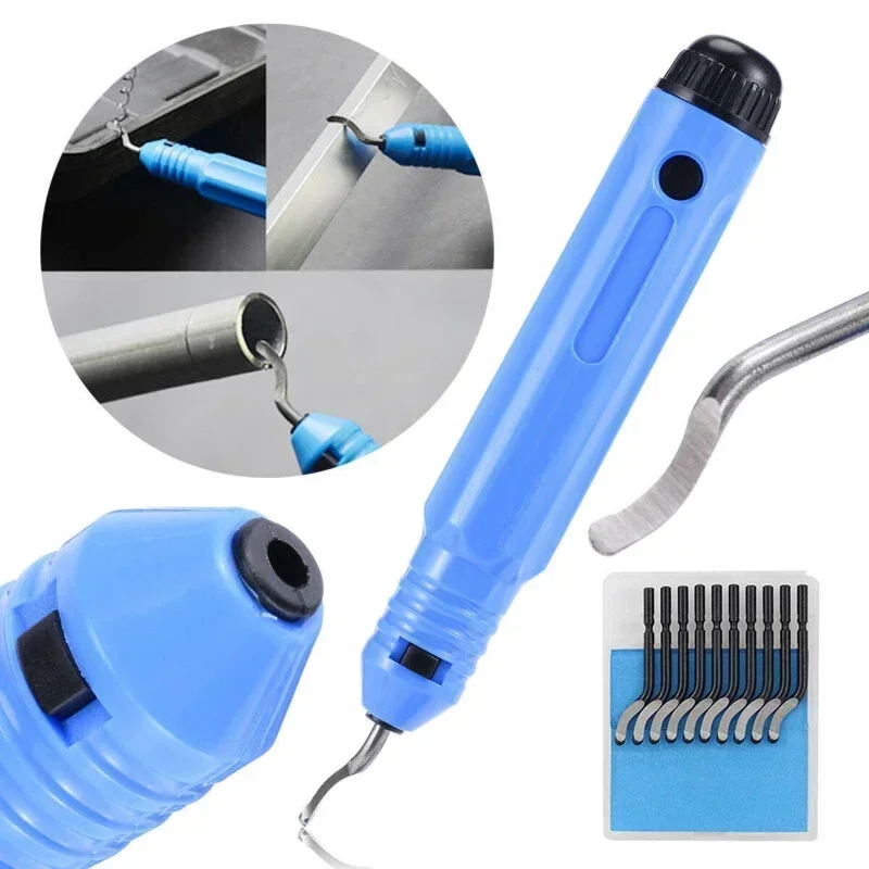 10Pcs Metal Deburring Tool Kit Deburring Cutters Extra BS1010 Deburring Blades, Burr Remover NB1100 Burr Handle Edges Tools
10Pcs Metal Deburring Tool Kit Deburring Cutters Extra BS1010 Deburring Blades, Burr Remover NB1100 Burr Handle Edges Tools