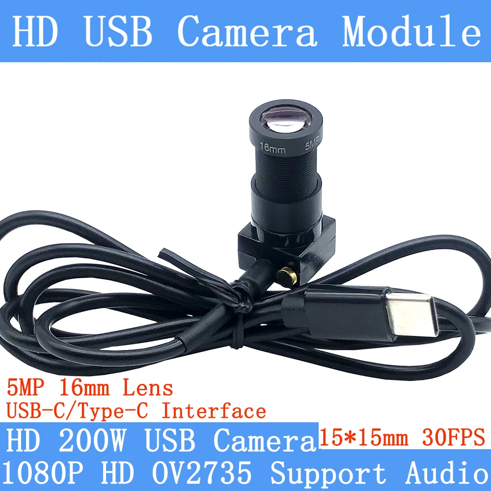 1080P HD USB-C Camera Module High Speed 30fps MJPEG CCTV Linux UVC Surveillance Webcam 16mm Type-C Interface And Audio Support
1080P HD USB-C Camera Module High Speed 30fps MJPEG CCTV Linux UVC Surveillance Webcam 16mm Type-C Interface And Audio Support