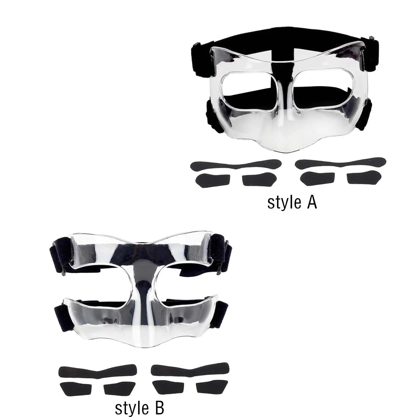 Basketball Mask Nose Guard Elastic Strap Protective Facial Cover, Transparent, Wide Application
Basketball Mask Nose Guard Elastic Strap Protective Facial Cover, Transparent, Wide Application