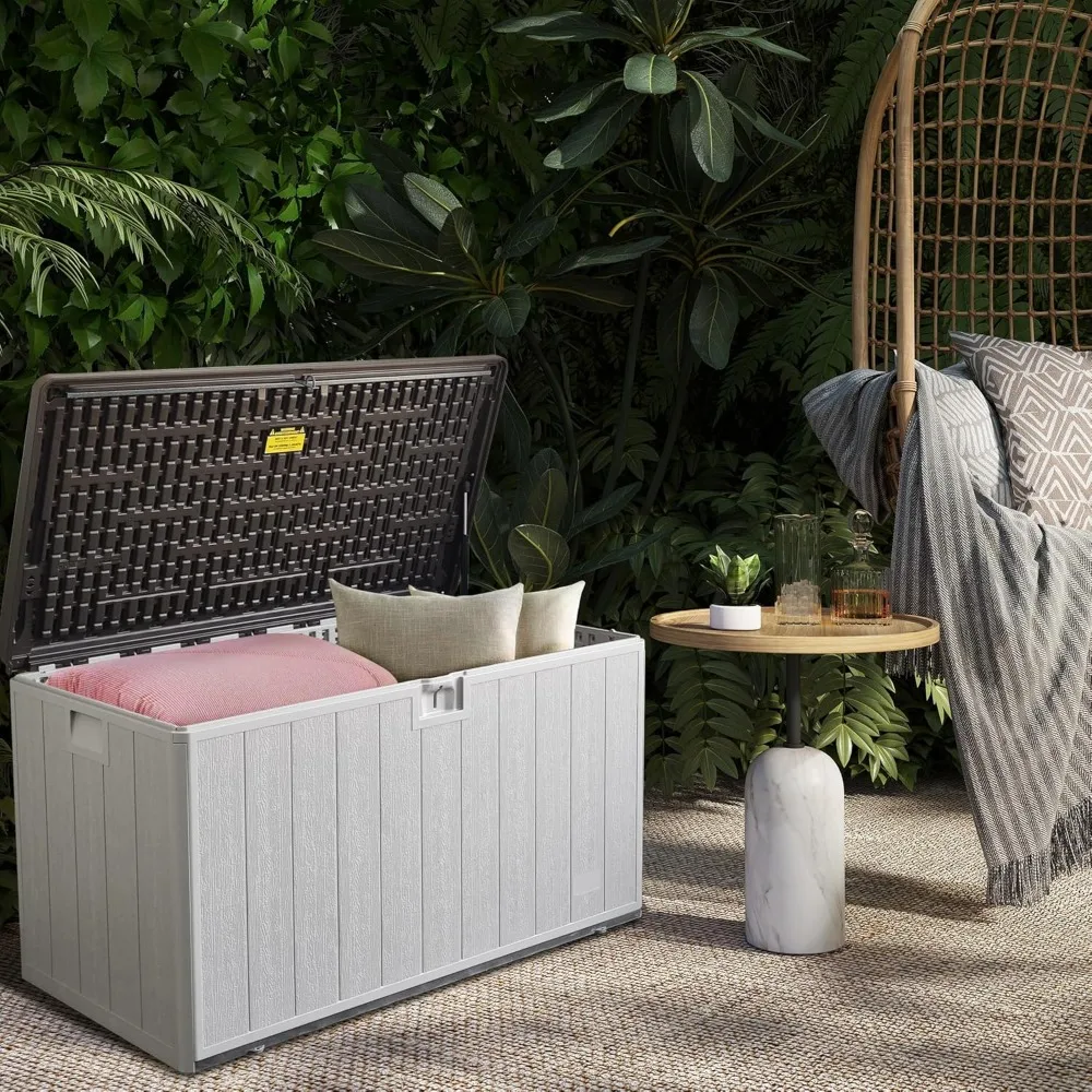 110 Gallon Pro Lockable Resin Deck Box, Waterproof Outdoor Storage Box for Patio Furniture, Garden Tools, Pool Accessories, UV-R
110 Gallon Pro Lockable Resin Deck Box, Waterproof Outdoor Storage Box for Patio Furniture, Garden Tools, Pool Accessories, UV-R