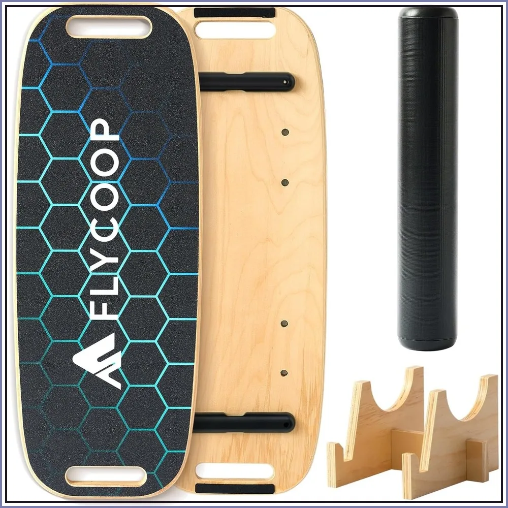 Balance Board for Adults with Adjustable Stoppers: 3 Modes Wobble Board with Roller, Exercise Balancing Stability Trainer, Non-Slip Surface
Balance Board for Adults with Adjustable Stoppers: 3 Modes Wobble Board with Roller, Exercise Balancing Stability Trainer, Non-Slip Surface