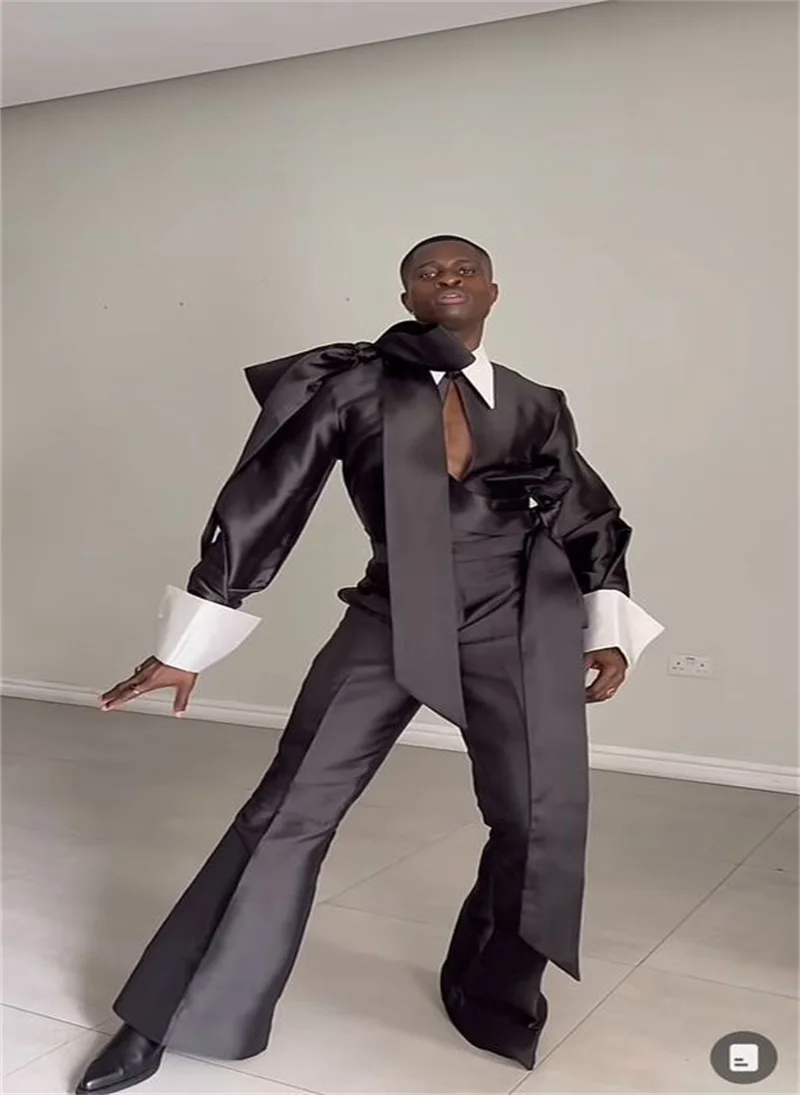 Satin Grey Men Suits 2 Piece Blazer With Bow+Pants Prom Wedding Tuxedo Male Coat Custom Made Formal Office Jacket Trousers
Satin Grey Men Suits 2 Piece Blazer With Bow+Pants Prom Wedding Tuxedo Male Coat Custom Made Formal Office Jacket Trousers