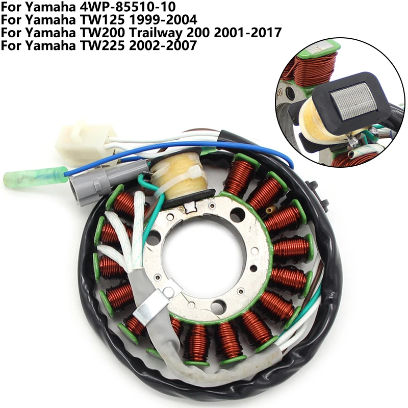 For Yamaha TW125 TW200 Trailway TW225 Engine Parts Generator Magneto Stator Coil TW 125 200 TW 225 4WP-85510-10 4WP8551010
For Yamaha TW125 TW200 Trailway TW225 Engine Parts Generator Magneto Stator Coil TW 125 200 TW 225 4WP-85510-10 4WP8551010