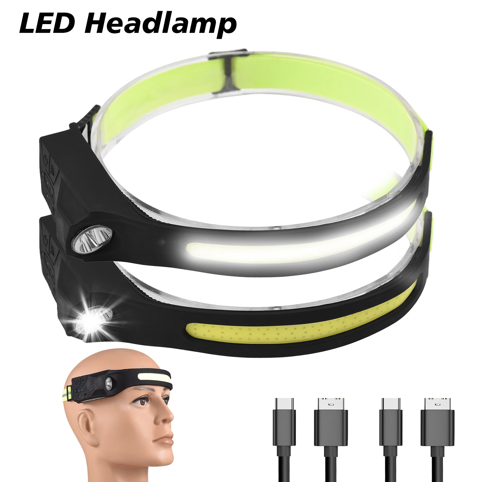 2pcs LED Induction Headlamp with Motion Sensor Camping Search Light USB Rechargeable Headlight Led Head Torch Work Light
2pcs LED Induction Headlamp with Motion Sensor Camping Search Light USB Rechargeable Headlight Led Head Torch Work Light