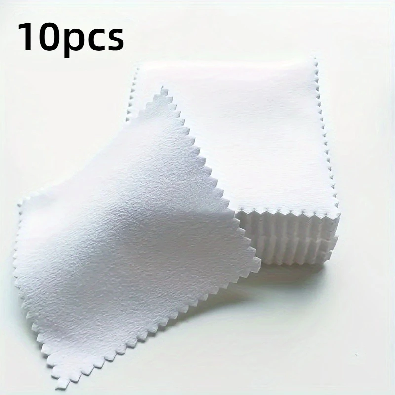 10pcs white Set of Thickened, Screen, Glasses, Jewelry, Cleaning Cloth - Silvery Polishing Cloth - Double-Sided Fleece Maintenance Cleaning Cloth Suitable for Daily Cleaning And Maintenance of Jewelry
10pcs white Set of Thickened, Screen, Glasses, Jewelry, Cleaning Cloth - Silvery Polishing Cloth - Double-Sided Fleece Maintenance Cleaning Cloth Suitable for Daily Cleaning And Maintenance of Jewelry