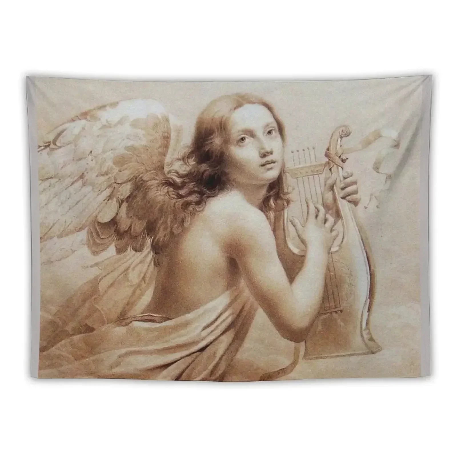 ANGEL PLAYING LYRA OVER THE CLOUDS IN BROWN SEPIA Tapestry Decoration Bedroom Room Decoration Korean Style Room Decor Tapestry
ANGEL PLAYING LYRA OVER THE CLOUDS IN BROWN SEPIA Tapestry Decoration Bedroom Room Decoration Korean Style Room Decor Tapestry