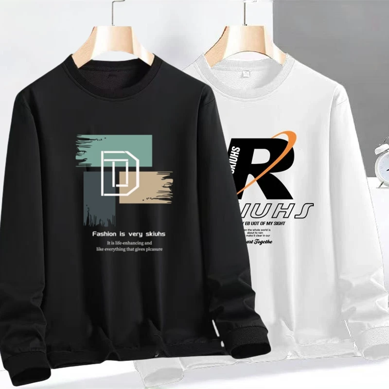 Мужская спортивная толстовка с длинным рукавом, весенне-осенняя повседневная футболка с принтом, свободного кроя, уличная верхняя одежда для молодежи
Мужская спортивная толстовка с длинным рукавом, весенне-осенняя повседневная футболка с принтом, свободного кроя, уличная верхняя одежда для молодежи