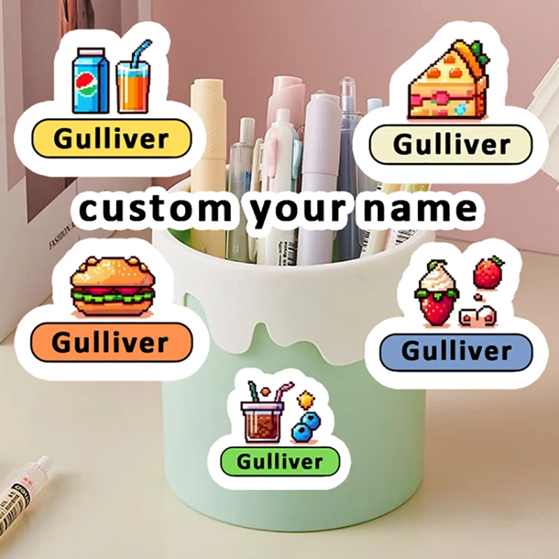 20pcs customized name food burger school name sticker personalized label - for water bottles, cups and stationery supplies desk 
20pcs customized name food burger school name sticker personalized label - for water bottles, cups and stationery supplies desk