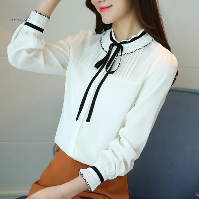 Loose Long Sleeve Women's Chiffon Shirt Spring Autumn New Style Korean Version Knot Bottoming Shirt Commute Style
Loose Long Sleeve Women's Chiffon Shirt Spring Autumn New Style Korean Version Knot Bottoming Shirt Commute Style