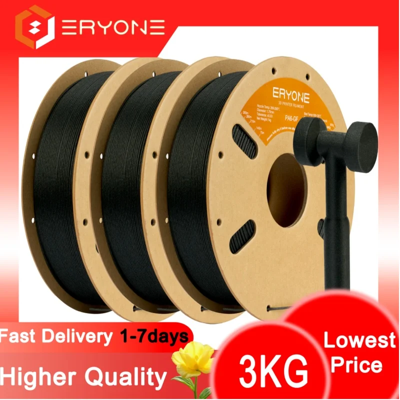 Новинка! Специальное новогоднее издание ERYONE: нейлоновая нить PA6 с добавлением стекловолокна, филамент PA6-GF для 3D-печати, 1.75 мм ± 0.03 мм, 1 кг на катушке.
Новинка! Специальное новогоднее издание ERYONE: нейлоновая нить PA6 с добавлением стекловолокна, филамент PA6-GF для 3D-печати, 1.75 мм ± 0.03 мм, 1 кг на катушке.