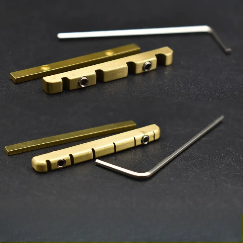 1 PC Brass Metal Electric Bass Height Adjustable Nut for PB and Jazz Style Electric Bass 38*3.5MM
1 PC Brass Metal Electric Bass Height Adjustable Nut for PB and Jazz Style Electric Bass 38*3.5MM