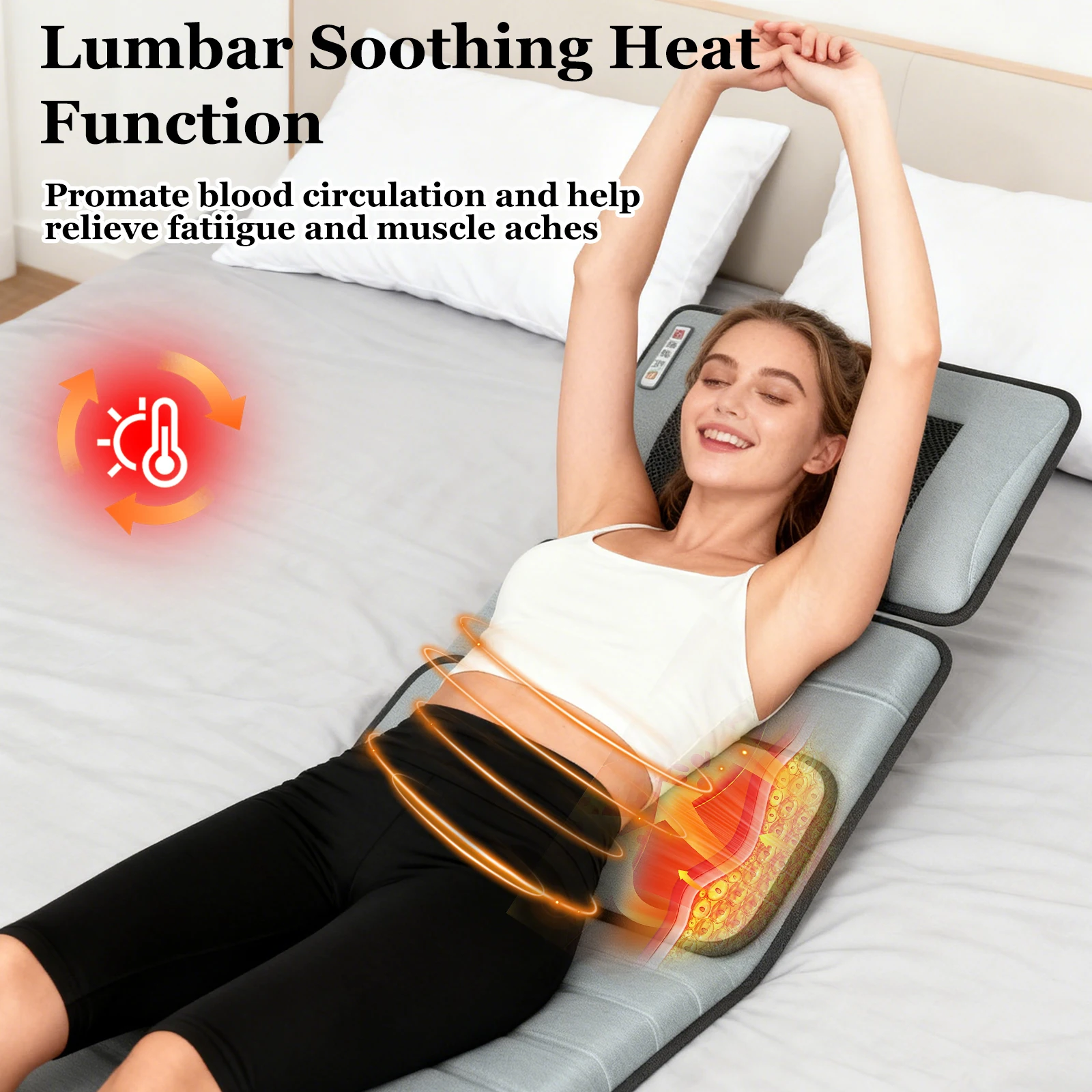 Full Body Electric Massage Mat Lightweight Vibrating Heating Pad Multifunctional Bed Massager for Back Neck Hip Waist
Full Body Electric Massage Mat Lightweight Vibrating Heating Pad Multifunctional Bed Massager for Back Neck Hip Waist