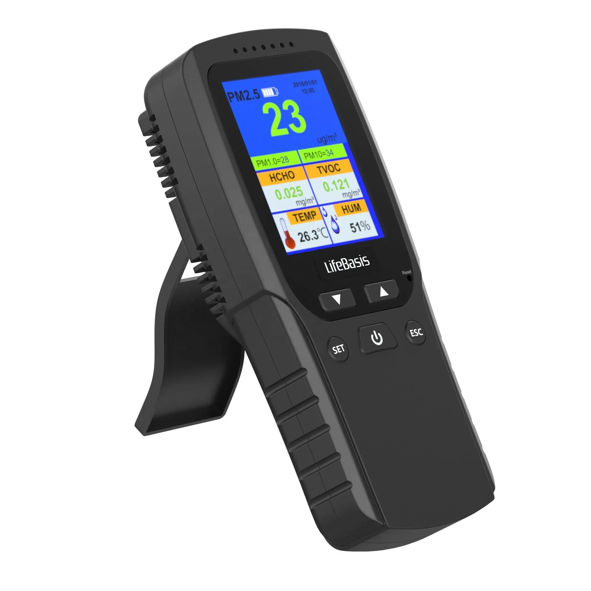 Accurate Digital Formaldehyde Testing Machine LCD Display PM2.5 Air Quality Tester
Accurate Digital Formaldehyde Testing Machine LCD Display PM2.5 Air Quality Tester