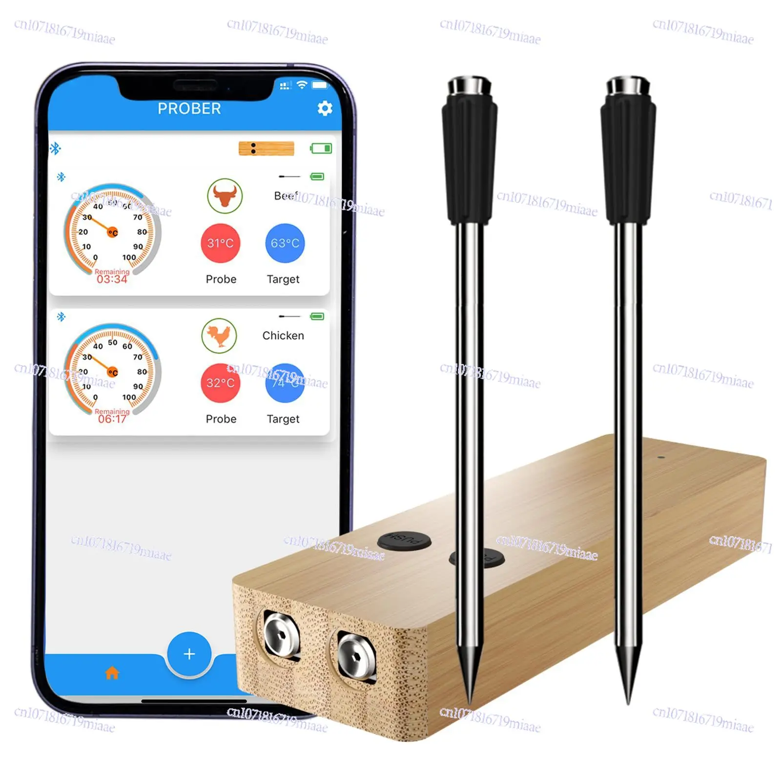 Smart Wireless Bluetooth Barbecue Barbecue Thermometer Ejection Oven Meat Food Thermometer
Smart Wireless Bluetooth Barbecue Barbecue Thermometer Ejection Oven Meat Food Thermometer