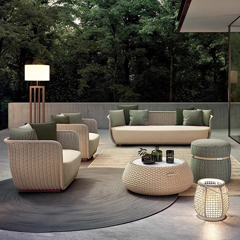 Outdoor sofa rattan three-piece waterproof sun villa courtyard garden furniture living room balcony seat coffee table
Outdoor sofa rattan three-piece waterproof sun villa courtyard garden furniture living room balcony seat coffee table