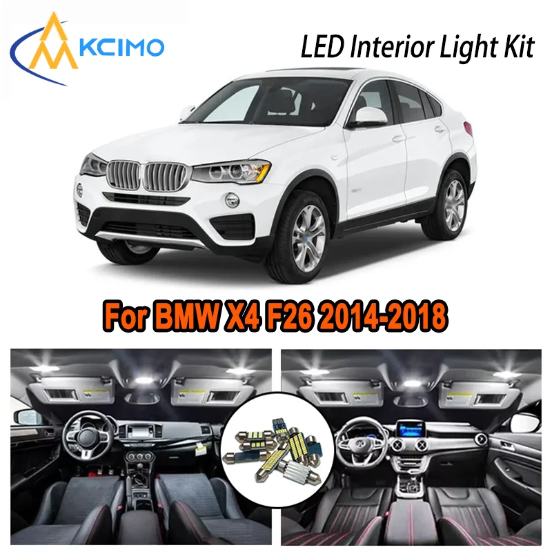 Premium Bright LED Interior Light Kit for BMW X4 F26 2014-2018 2015 2016 2017 2018 Dome Map Trunk Car Lamps with Canbus No Erro
Premium Bright LED Interior Light Kit for BMW X4 F26 2014-2018 2015 2016 2017 2018 Dome Map Trunk Car Lamps with Canbus No Erro