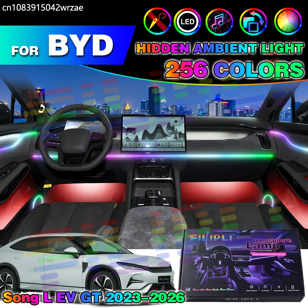 18 in 1 For BYD Song L EV GT 2023-2026 Years Car Interior Ambient Lights Strips Breathing Lighting Kit App Control Auto LED
18 in 1 For BYD Song L EV GT 2023-2026 Years Car Interior Ambient Lights Strips Breathing Lighting Kit App Control Auto LED