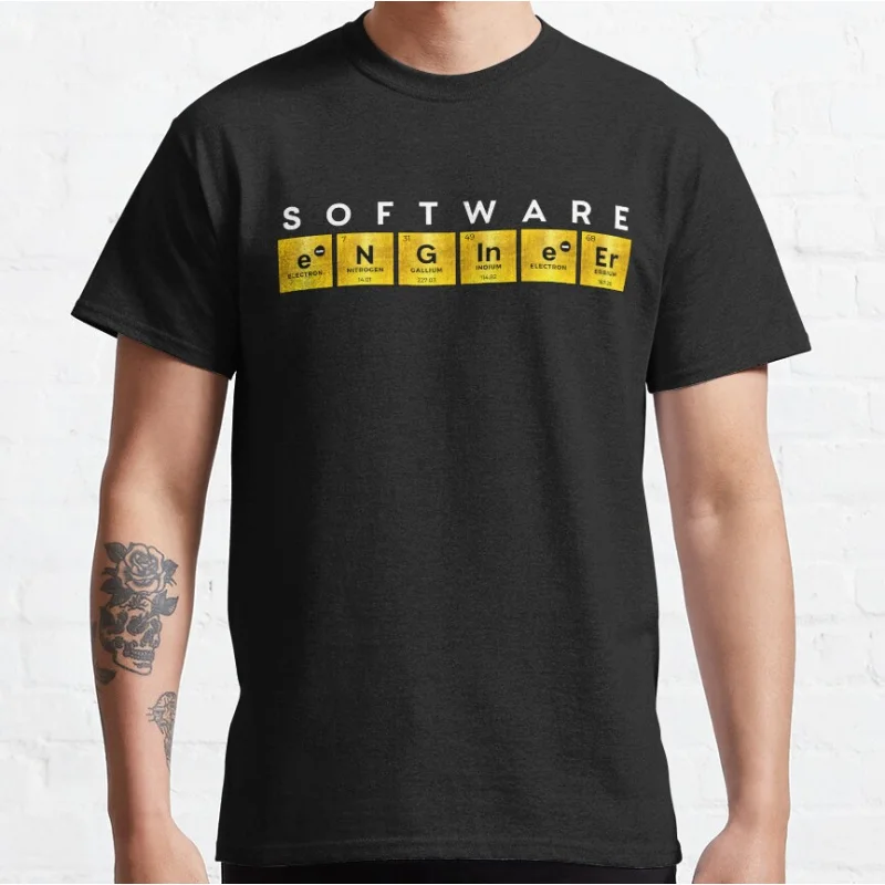 Software Engineer Vers. 3 Unique Periodic Table Programmer humor Graphic T Shirts for Developer Large size Adult tops S-6XL
Software Engineer Vers. 3 Unique Periodic Table Programmer humor Graphic T Shirts for Developer Large size Adult tops S-6XL