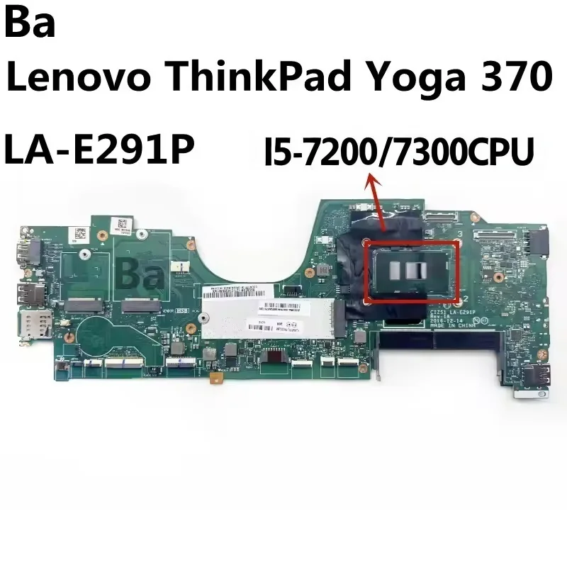 For Lenovo ThinkPad Yoga 370 Laptop Motherboard CIZS1 LA-E291P SR342 i5-7200U DDR4 100% Fully Tested
For Lenovo ThinkPad Yoga 370 Laptop Motherboard CIZS1 LA-E291P SR342 i5-7200U DDR4 100% Fully Tested