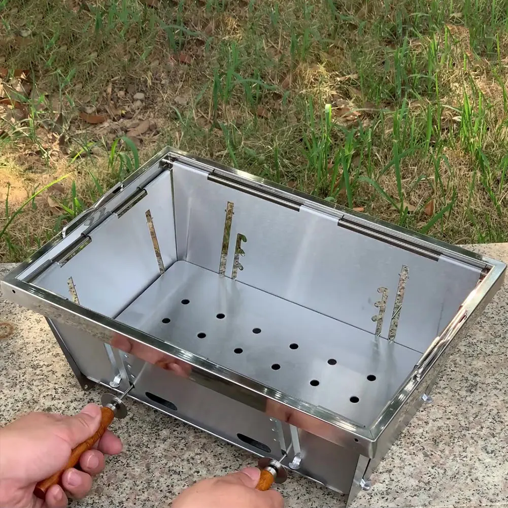 304 Stainless Steel Barbecue Grill Heat Resist IGT Table Stove Reusable Folding Firewood Stove for Home Outdoor Camping Picnics
304 Stainless Steel Barbecue Grill Heat Resist IGT Table Stove Reusable Folding Firewood Stove for Home Outdoor Camping Picnics
